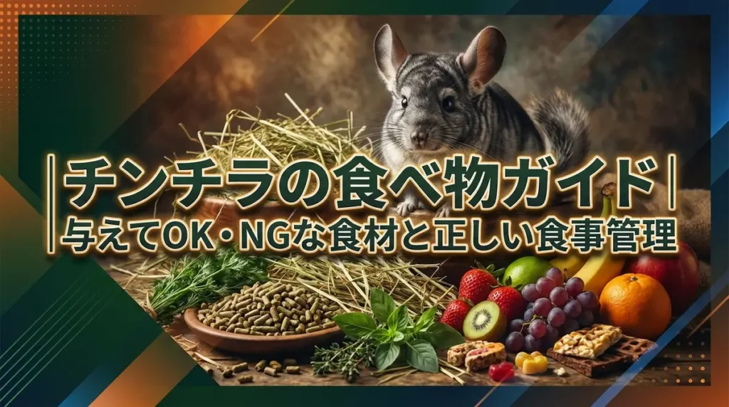 チンチラの食べ物ガイド｜与えてOK・NGな食材と正しい食事管理