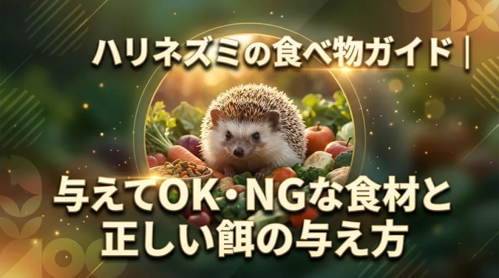 ハリネズミの食べ物ガイド｜与えてOK・NGな食材と正しい餌の与え方